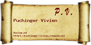 Puchinger Vivien névjegykártya